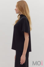 Mock Neck Pullover Top