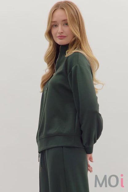 Half Zip Knit Top