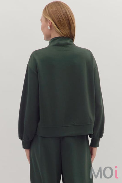 Half Zip Knit Top