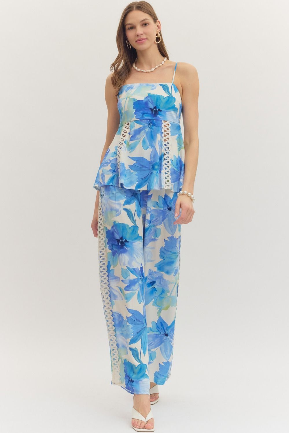 Botanical Print Sleeveless Top