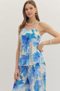 Botanical Print Sleeveless Top