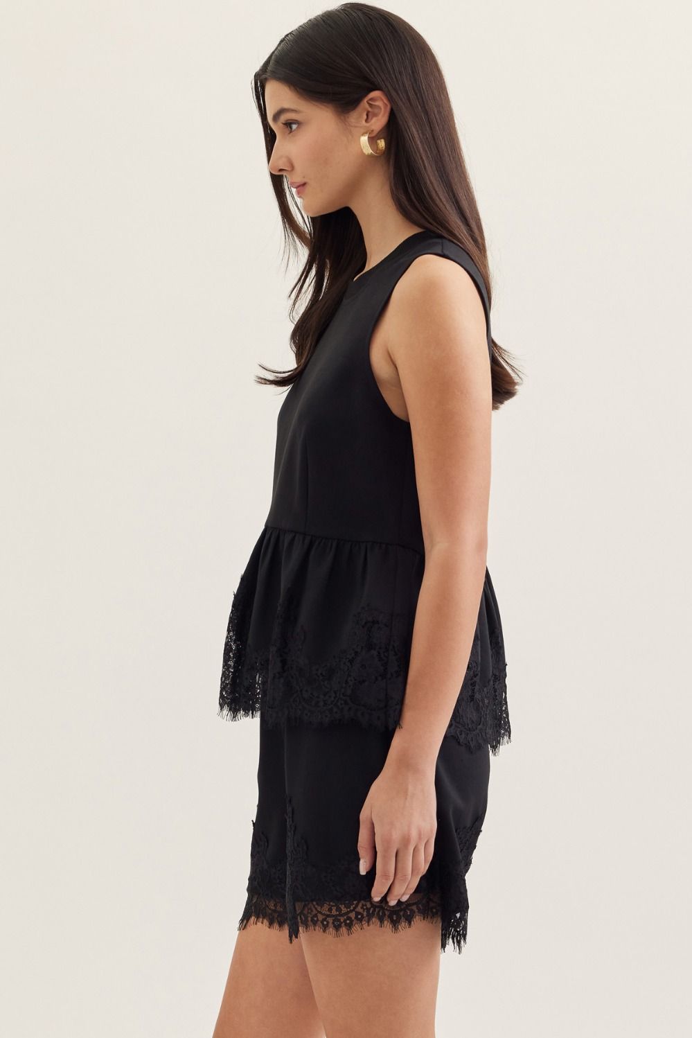 Sleeveless Knit Peplum Top