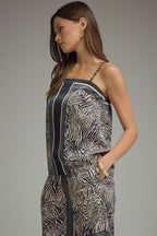 Abstract Zebra Print Cami Top