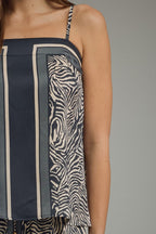 Abstract Zebra Print Cami Top