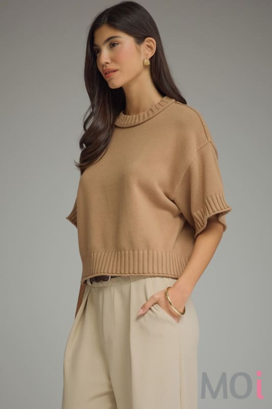 Short Sleeve Knit Top