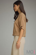 Short Sleeve Knit Top