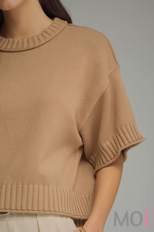 Short Sleeve Knit Top