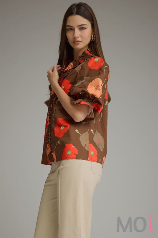 Short Sleeve Floral Top
