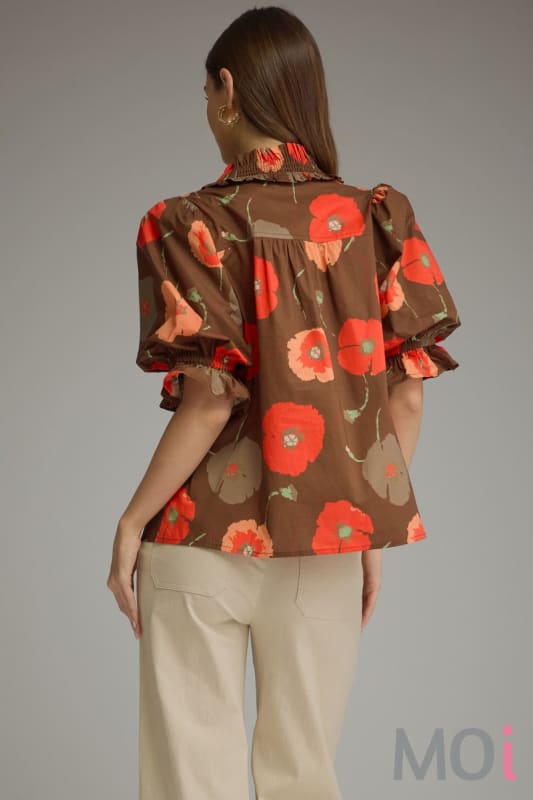 Short Sleeve Floral Top