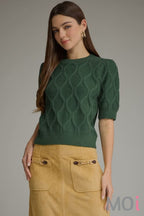 Short  Sleeve Knit Sweater