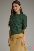 Short  Sleeve Knit Sweater