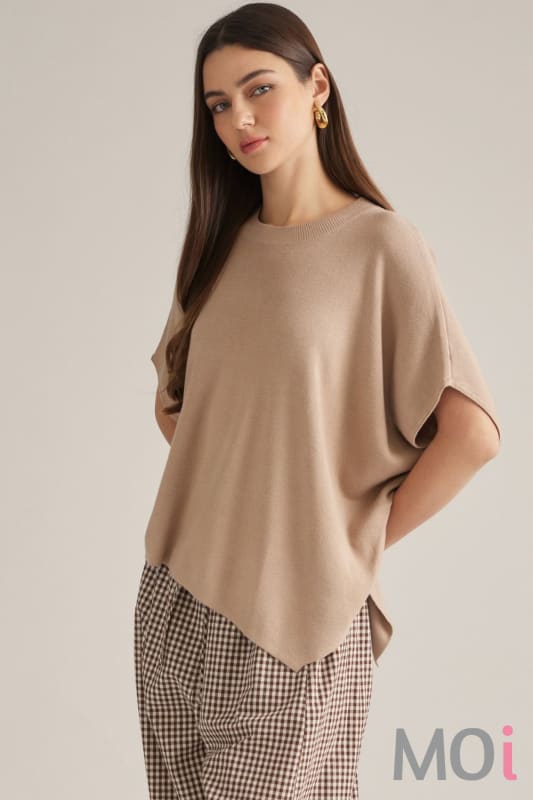 Short Sleeve Poncho Sweater
