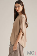 Short Sleeve Poncho Sweater