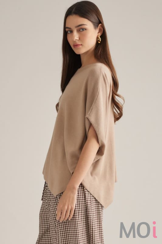 Short Sleeve Poncho Sweater