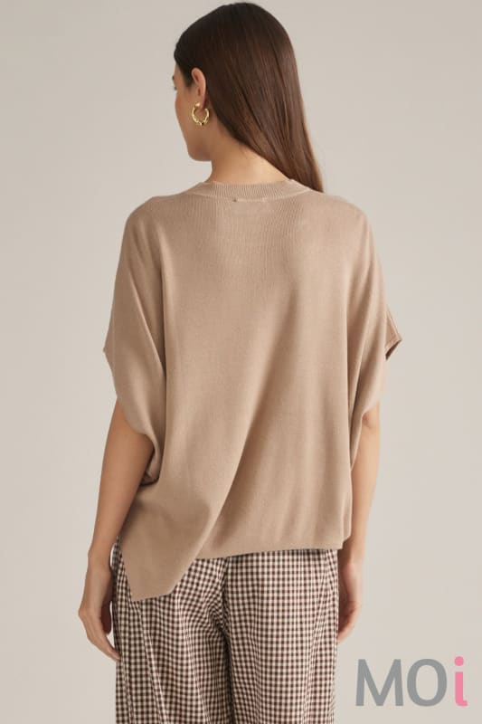 Short Sleeve Poncho Sweater