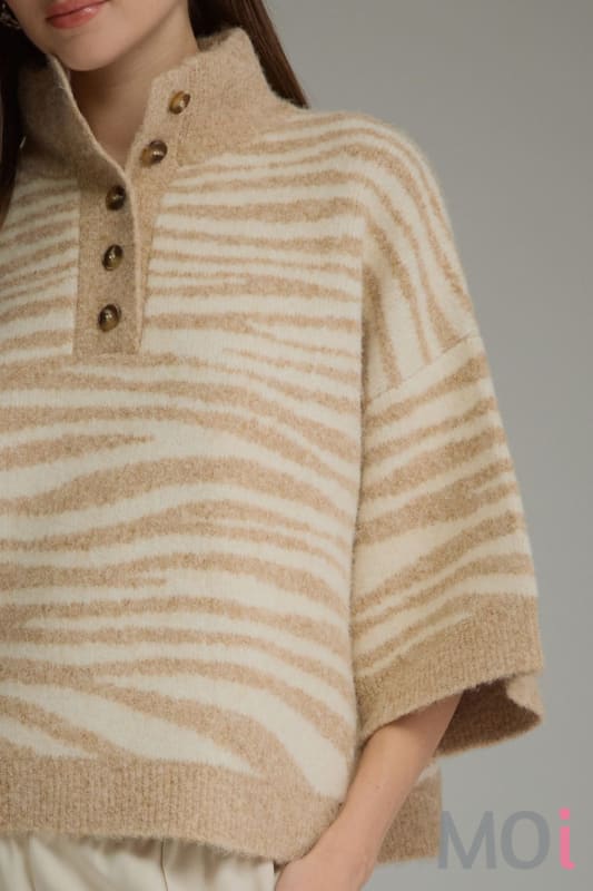 Zebra Print Sweater
