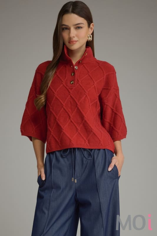 3/4 Sleeve Sweater Top