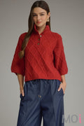 3/4 Sleeve Sweater Top