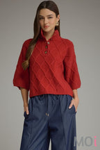 3/4 Sleeve Sweater Top