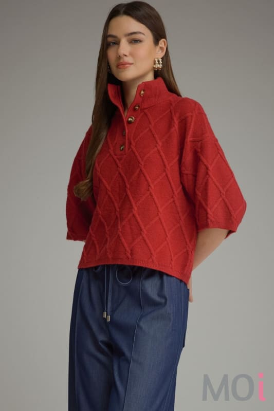 3/4 Sleeve Sweater Top