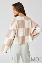 Checkered Long Sleeve Top