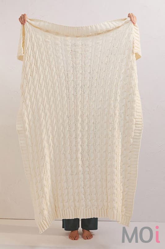 Z Supply Plush Cable Knit Blanket