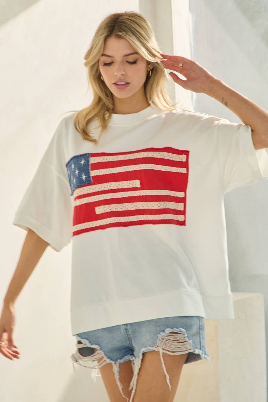 Americana French Terry Short Sleeve Pullover