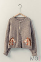 Western Horse Graphic Cardigan