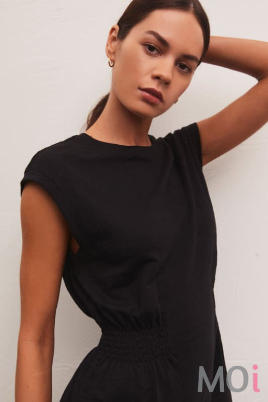 Z Supply Rowan Textured Knit Dress Black