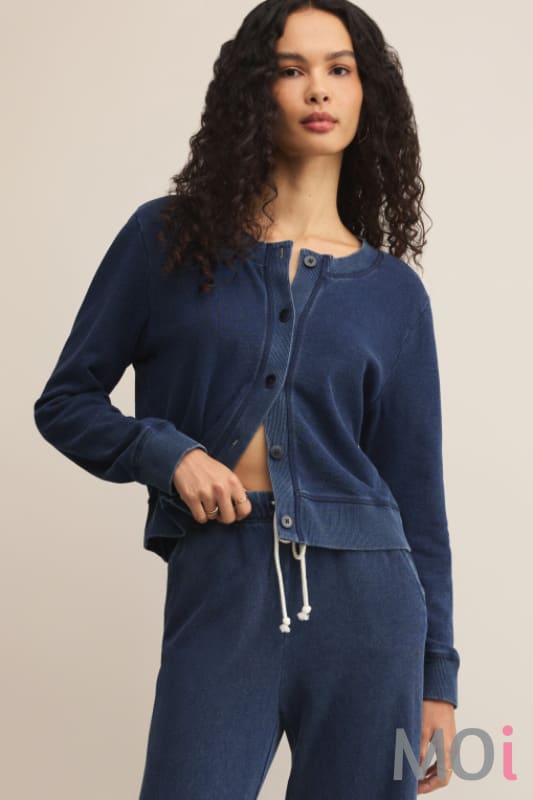Z Supply Daily Knit Denim Cardigan