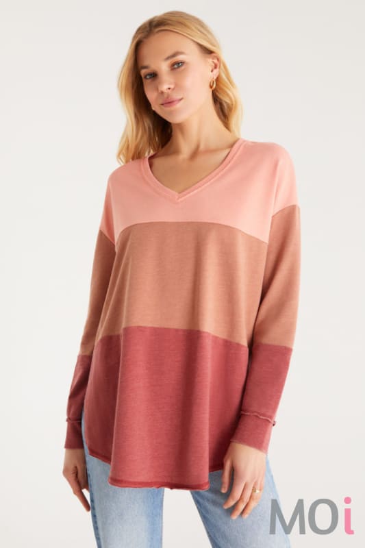 Z Supply Color Block V-Neck Weekender
