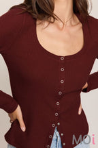 Z Supply Albany Waffle Button Up Top