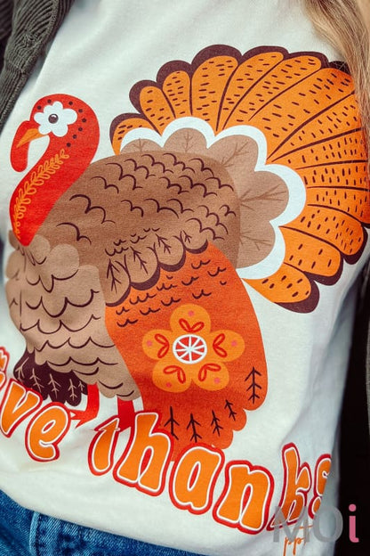 Give Thanks Turkey Graphic