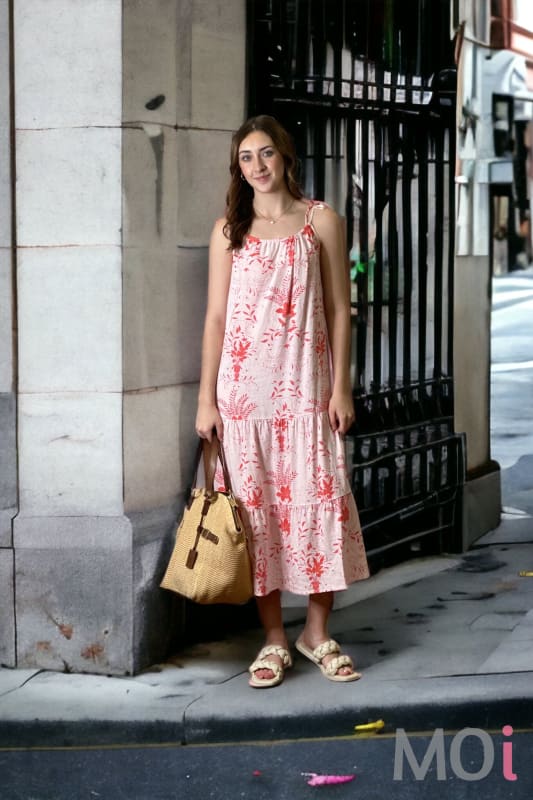 Velvet Heart Ruby Shoulder Tie Dress