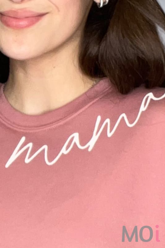 Mama Graphic Sweatshirt Mauve