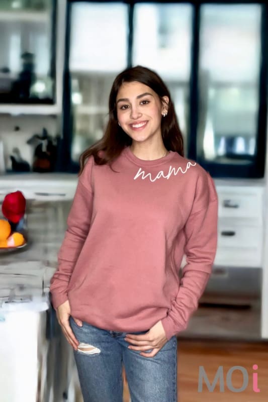 Mama Graphic Sweatshirt Mauve