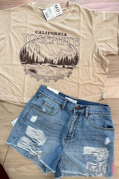 Yosemite Cropped Boyfriend Tee