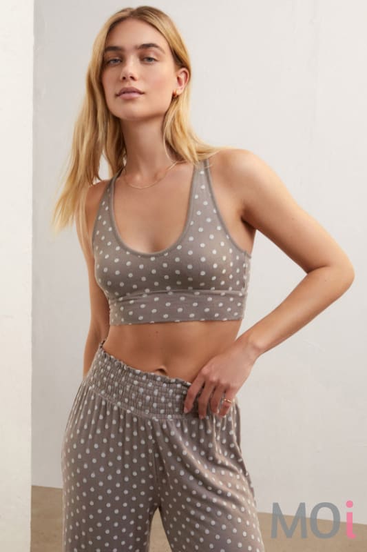 Z Supply V-Neck Dot Tank Bra