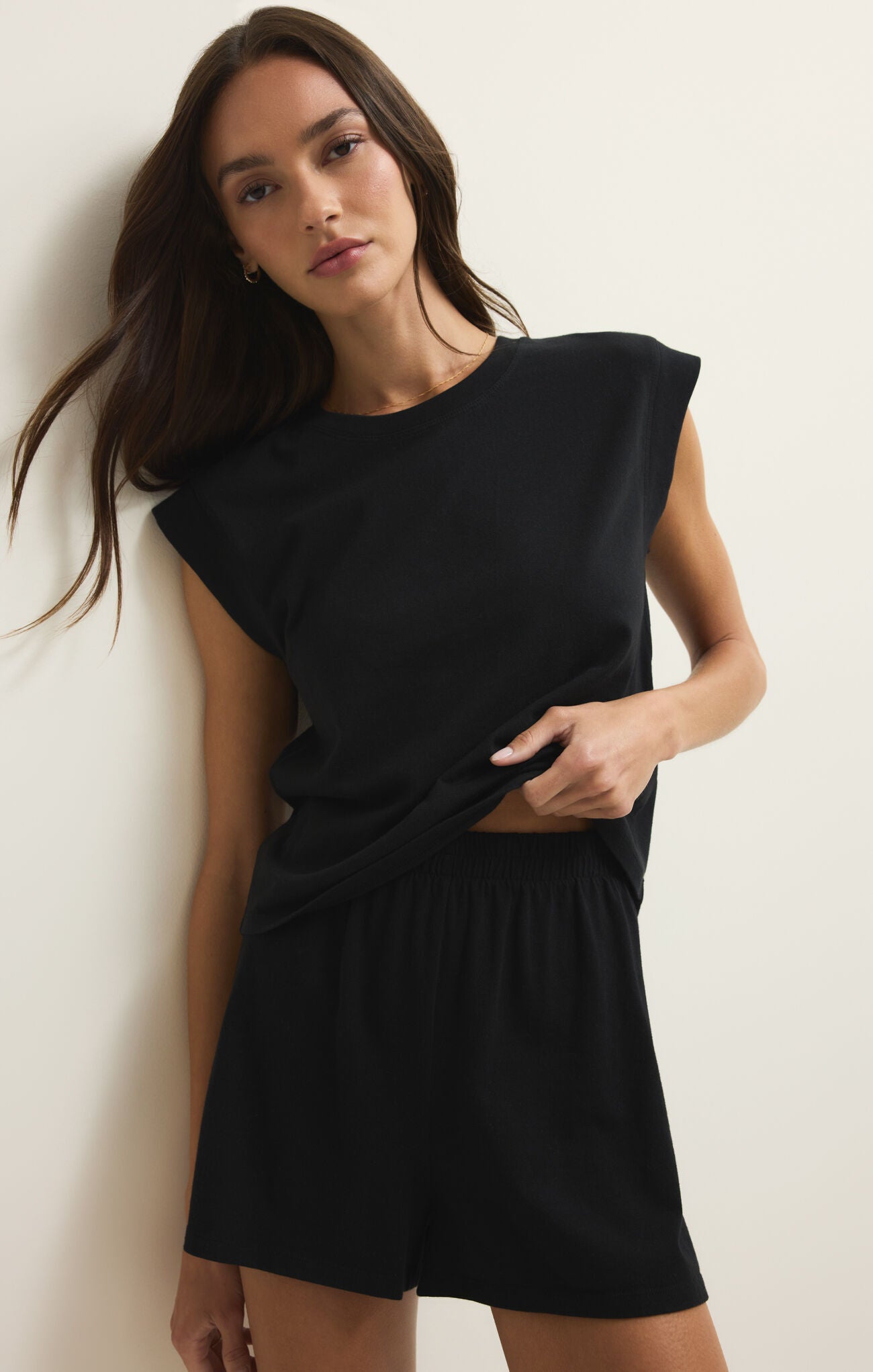 Z Supply Camino Jersey Top Black