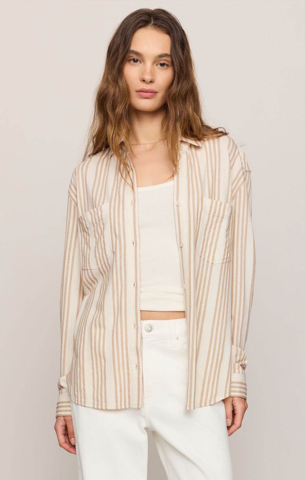 Z Supply Reese Button Up Stripe Top