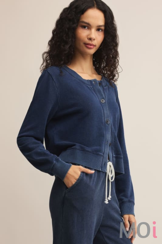 Z Supply Daily Knit Denim Cardigan