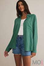 Z Supply The Perfect Linen Top BGN