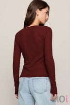 Z Supply Albany Waffle Button Up Top