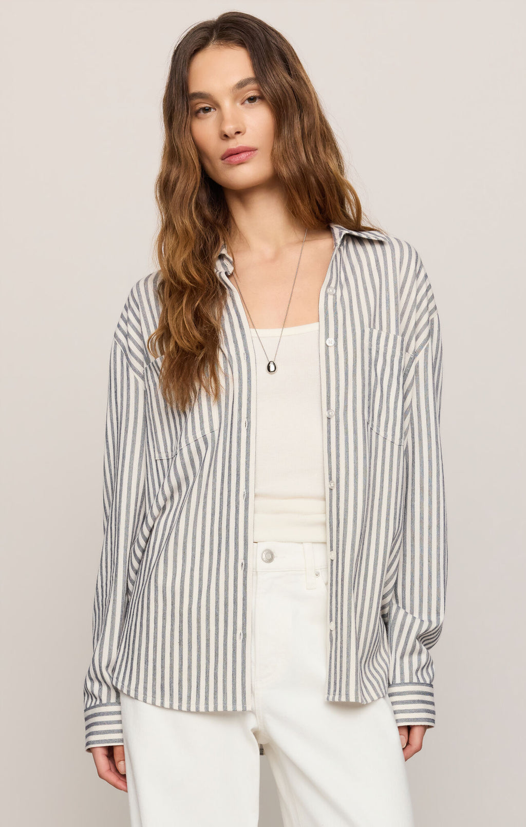 Z Supply Reese Button Up Stripe Top (ECP)