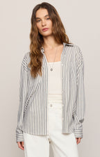 Z Supply Reese Button Up Stripe Top (ECP)