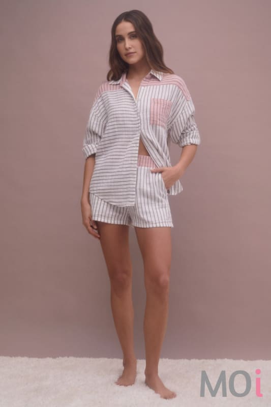 Z Supply All Mixed Up Stripe Shirt Bone