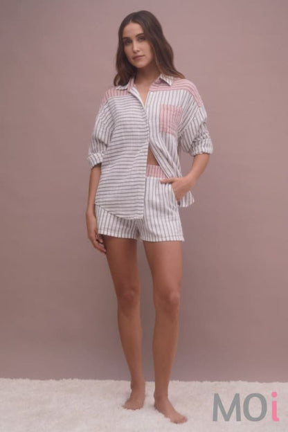 Z Supply All Mixed Up Stripe Shirt Bone