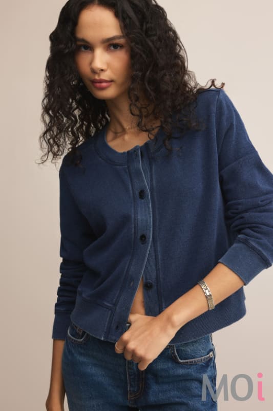 Z Supply Daily Knit Denim Cardigan