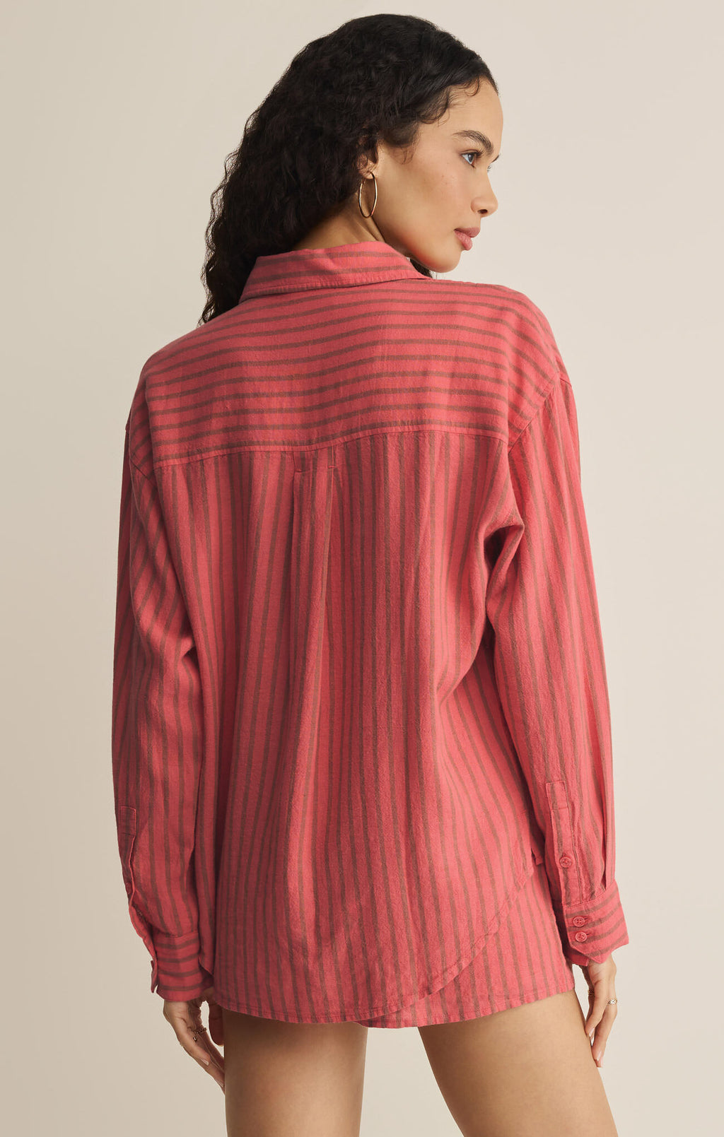 The Perfect Striped Button Top