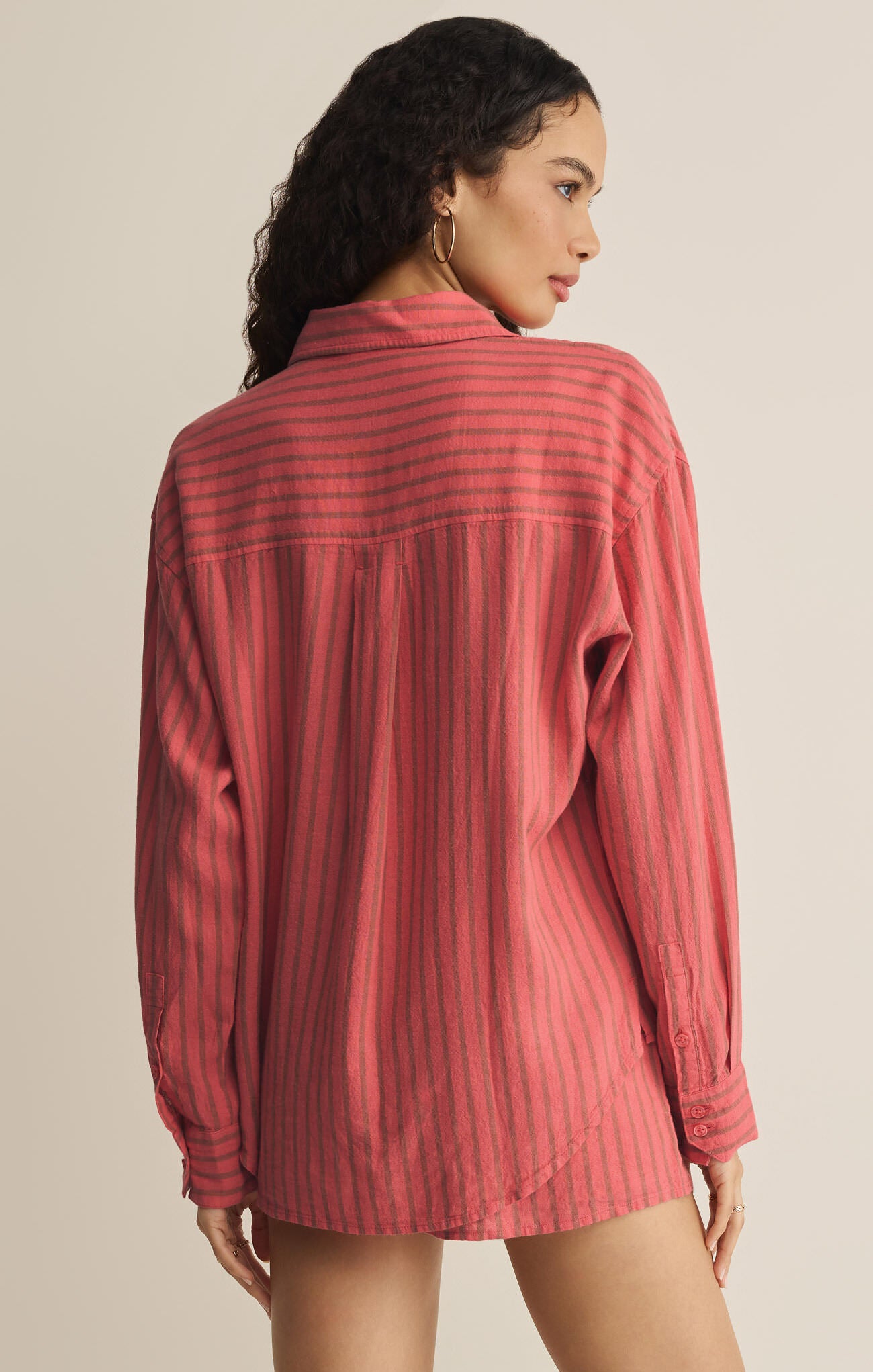 The Perfect Striped Button Top